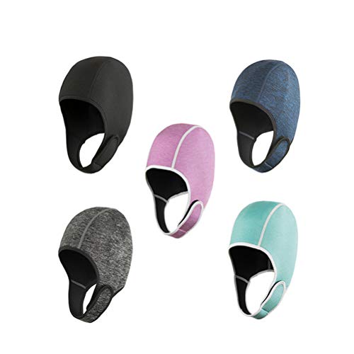 Aoaoy Tauchsensor mit Hut, verstellbar, Neopren, zum Surfen, Tauchen und Schwimmen, mit Wärmeschutz und verstellbarem Kinnhaken (Dunkelgrau) von Aoaoy