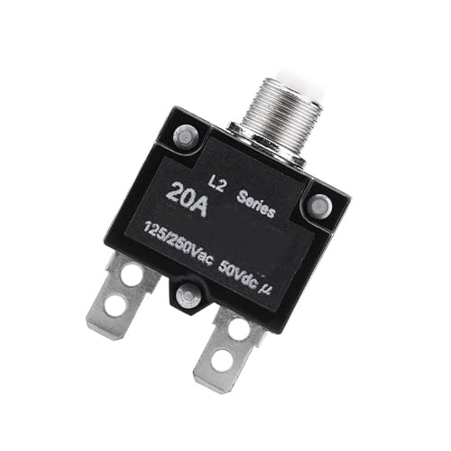 Aoaoy Thermoschutzschalter, thermischer Überlastschutz, AC 125/250 V, Zurücksetzen des Schutzschalters auf Überlastschutz für den Generator (20 A) von Aoaoy