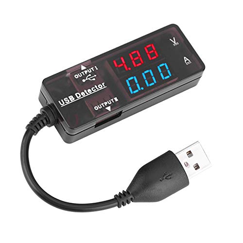 Aoaoy USB-Detektor, YB26VA Dual-Anzeige des USB-Detektors, Voltmeter, Ammeter, Spannung Curate Metter Matter Capacity Tester (Bicolore) von Aoaoy