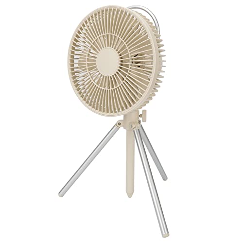 Aoaoy USB -Stativ -Camping -Fan 10000mah Wiederaufladbarer Batterie -Camping -Tischventilator mit Nachtlicht (Beige) von Aoaoy