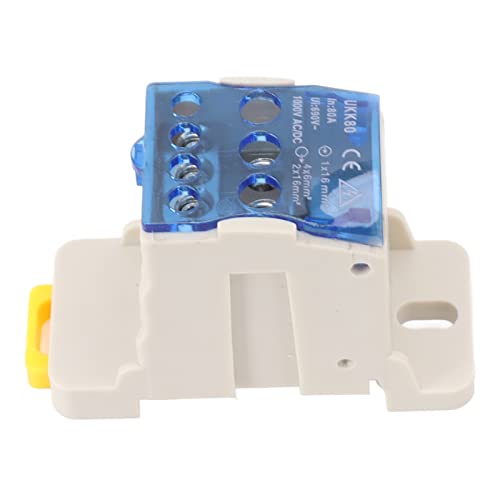 Aoaoy Verteilerkasten, Verteilerdose für elektrischen Klemmenanschluss, DIN-Schienenleistung, AC DC1000 V (80 A) von Aoaoy