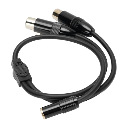Aoaoy Weibliches 3,5-mm-Kabel auf Dual XLR, vergoldeter Stecker, Mehrzweck Y-Splitterkabel mit einer Länge von 0,5 m für Mikrofon, Soundkarte, Lautsprecher von Aoaoy