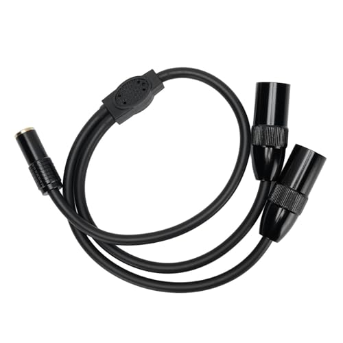 Aoaoy XLR auf 6,35 mm Y-Splitterkabel, präziser Signalausgang, Soundadapter 1/4 Zoll mit vergoldeten Anschlüssen für Kamera-Recorder-Mischgerät, Anschluss von Mikrofonen, von Aoaoy