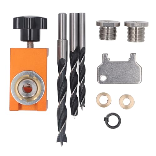 Taschenlochlehre aus Aluminiumlegierung, 8 mm, 10 mm, 12 mm, Holzdübel, Bohrschablone, Metallbohrer-Locator und Bohrführung, Locher für von Aoaoy
