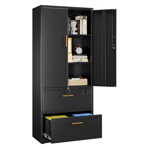 Aobabo Metall -Speicherschrank mit 2 Schubladen, Metall -Büro -Aktenschrank mit abschließbaren Türen und Schubladen für Home Office, Hangdateien Brief/Rechtsgröße, Schwarz Aobabo Metall -Speicherschrank mit 2 Schubladen, Metall -Büro -Aktenschrank mit abschließbaren Türen und Schubladen für Home Office, Hangdateien Brief/Rechtsgröße, Schwarz von Aobabo