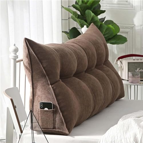 Aocase Rückenkissen Lang Keilkissen Hohen Sofa Bettkissen Rückenlehne Kissen Großes Wandkissen Lesekissen Nackenstützkissen Lendenkissen für Bett Kopfteil Waschbar Removable Bezug,A,80 * 50 * 20cm von Aocase