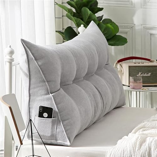 Aocase Rückenkissen Lang Keilkissen Hohen Sofa Bettkissen Rückenlehne Kissen Großes Wandkissen Lesekissen Nackenstützkissen Lendenkissen für Bett Kopfteil Waschbar Removable Bezug,E,120 * 50 * 20cm von Aocase