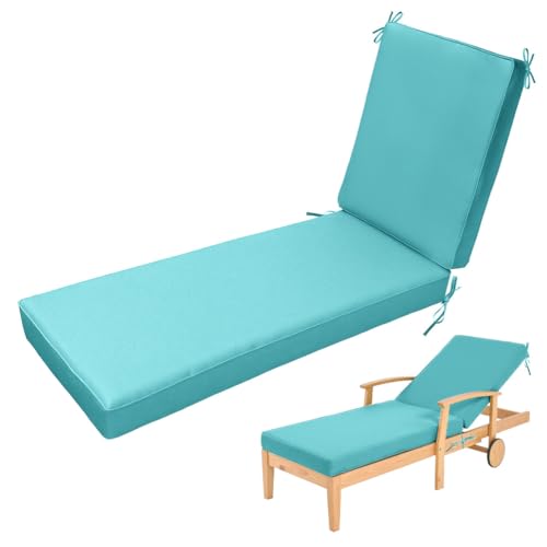 Bequeme Sonnenliegen Auflage, Liegenauflage, Auflage Gartenliege Strandmatte Hochwertige Gartenmatratze mit Befestigungsbänder für Pool und Strand,15 Sky Blue,193x56x10cm Bequeme Sonnenliegen Auflage, Liegenauflage, Auflage Gartenliege Strandmatte Hochwertige Gartenmatratze mit Befestigungsbänder für Pool und Strand,15 Sky Blue,193x56x10cm von Aocase