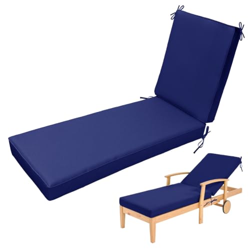 Bequeme Sonnenliegen Auflage, Liegenauflage, Auflage Gartenliege Strandmatte Hochwertige Gartenmatratze mit Befestigungsbänder für Pool und Strand,17 Dark Blue,203x66x10cm Bequeme Sonnenliegen Auflage, Liegenauflage, Auflage Gartenliege Strandmatte Hochwertige Gartenmatratze mit Befestigungsbänder für Pool und Strand,17 Dark Blue,203x66x10cm von Aocase