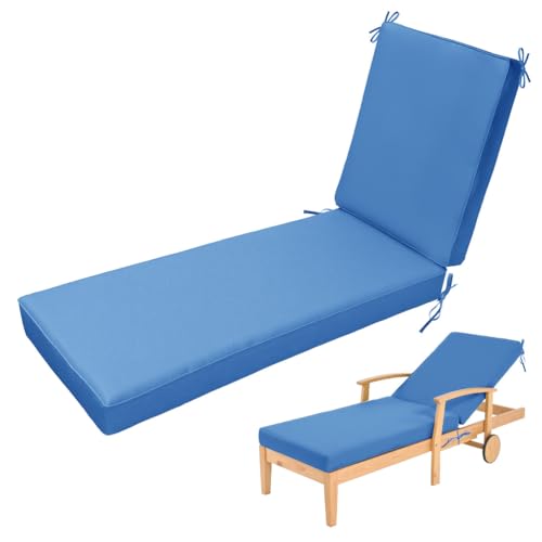 Bequeme Sonnenliegen Auflage, Liegenauflage, Auflage Gartenliege Strandmatte Hochwertige Gartenmatratze mit Befestigungsbänder für Pool und Strand,26 Sky Blue,203x66x8cm Bequeme Sonnenliegen Auflage, Liegenauflage, Auflage Gartenliege Strandmatte Hochwertige Gartenmatratze mit Befestigungsbänder für Pool und Strand,26 Sky Blue,203x66x8cm von Aocase