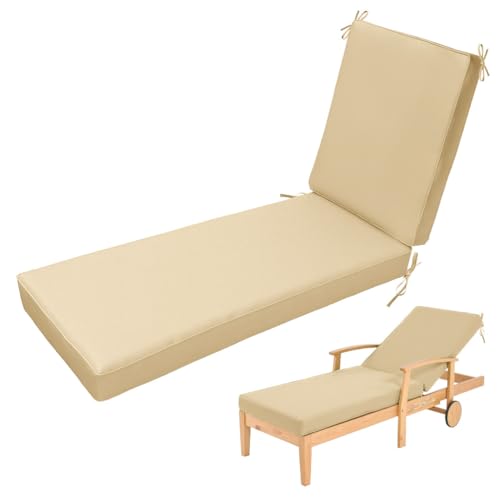 Bequeme Sonnenliegen Auflage, Liegenauflage, Auflage Gartenliege Strandmatte Hochwertige Gartenmatratze mit Befestigungsbänder für Pool und Strand,42 Light Brown,178x59x5cm Bequeme Sonnenliegen Auflage, Liegenauflage, Auflage Gartenliege Strandmatte Hochwertige Gartenmatratze mit Befestigungsbänder für Pool und Strand,42 Light Brown,178x59x5cm von Aocase