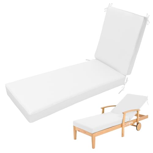 Bequeme Sonnenliegen Auflage, Liegenauflage, Auflage Gartenliege Strandmatte Hochwertige Gartenmatratze mit Befestigungsbänder für Pool und Strand,9 White,178x59x10cm Bequeme Sonnenliegen Auflage, Liegenauflage, Auflage Gartenliege Strandmatte Hochwertige Gartenmatratze mit Befestigungsbänder für Pool und Strand,9 White,178x59x10cm von Aocase