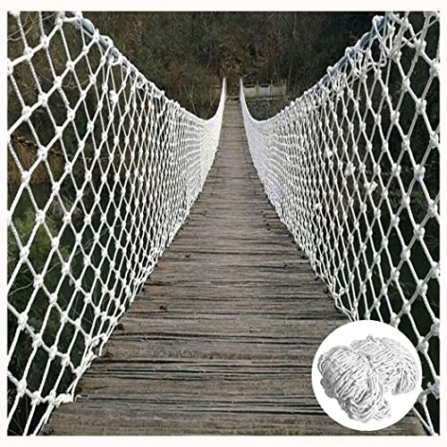 Aocet Balkon-schutznetz Sicherheitsnetz für Kinder Seil Netz Weiß Treppen Katzennetz Nylon Schutznetz Dekoratives Netz Anti-Fall-Netz (Grid : 10cm, W*L : 1mx4m) von Aocet
