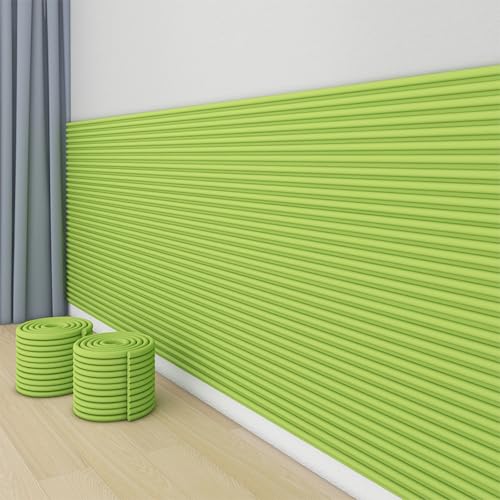 Aocet Wandpaneele Gepolstert, Autotür-wandschutz Garage/Bett/Kinderzimmer - Selbstklebend, Kantenschutz Kinder Wandkissen 200cm Polsterpaneel Wand Wandpolster Bett(Dark Green,2pcs) von Aocet