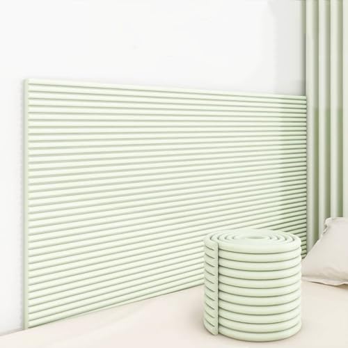 Aocet Wandpaneele Gepolstert, Autotür-wandschutz Garage/Bett/Kinderzimmer - Selbstklebend, Kantenschutz Kinder Wandkissen 200cm Polsterpaneel Wand Wandpolster Bett(Light Green,1pcs) von Aocet