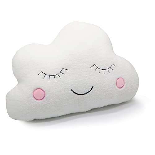 Aodafei Kuschel Kissen Wolken,Flauschige Weiche Kuschelkissen Deko Kissen Wolke Form,Dekokissen für Kinderzimmer Couch Schlafzimmer Sofa,Weiße,55x40 cm von Aodafei