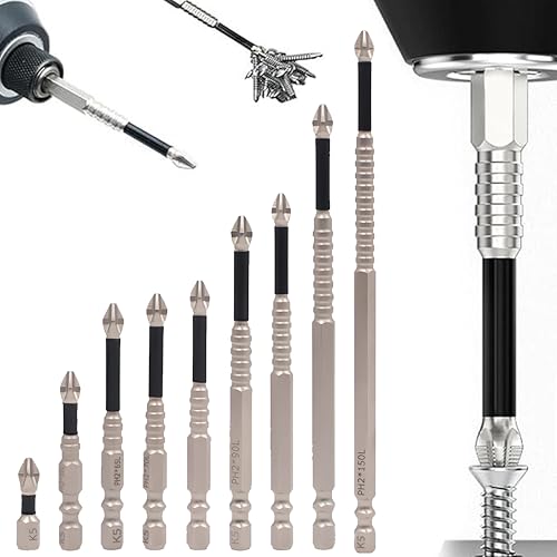 9 Stück K5 Magnetic Screwdriver Drill Bit Set,Hoch Magnetisches Schraubendreher-Bohrer-Set,PH2 Universal Magnetischer Kreuzschlitz Elektrischer Schraubendreher Bit Satz Rutschfest Anti-Schlag 9 Stück K5 Magnetic Screwdriver Drill Bit Set,Hoch Magnetisches Schraubendreher-Bohrer-Set,PH2 Universal Magnetischer Kreuzschlitz Elektrischer Schraubendreher Bit Satz Rutschfest Anti-Schlag von Aodejoy