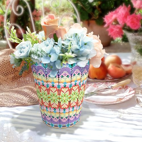 Aodejoy Diamond Painting Blumenvase,Diamantmalerei Blumentopf,Diamond Art Mandala Gartenarbeit Geschenk,Blumentöpfe Kunsthandwerk,Tisch Hause Büro Wohnzimmer Deko-#5 von Aodejoy