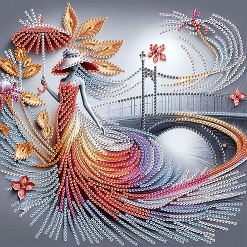 Aodejoy Diamond Painting Elegante Dame, 5D Diamant Painting Bilder für Erwachsene, Hübsche Frau Diamant Malerei DIY Diamond Painting speziell Steine für Zuhause Dekor 30x30 cm -#5 Aodejoy Diamond Painting Elegante Dame, 5D Diamant Painting Bilder für Erwachsene, Hübsche Frau Diamant Malerei DIY Diamond Painting speziell Steine für Zuhause Dekor 30x30 cm -#5 von Aodejoy