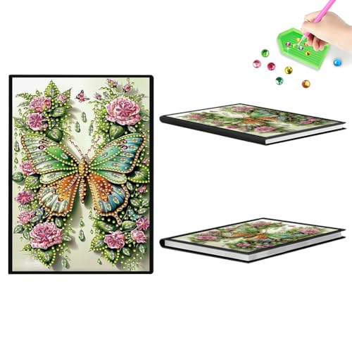 Aodejoy Diamond Painting Notizbuch,Diamond Painting A5 Blank Notizbuch Weihnachten,Bastelset Mädchen,Geburtstag sgeschenk für Mädchen Tagebuch Geschenk-Schmetterling Aodejoy Diamond Painting Notizbuch,Diamond Painting A5 Blank Notizbuch Weihnachten,Bastelset Mädchen,Geburtstag sgeschenk für Mädchen Tagebuch Geschenk-Schmetterling von Aodejoy