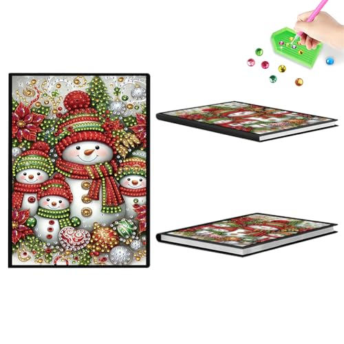 Aodejoy Diamond Painting Notizbuch,Diamond Painting A5 Blank Notizbuch Weihnachten,Bastelset Mädchen,Geburtstag sgeschenk für Mädchen Tagebuch Geschenk-Schneemann-1 Aodejoy Diamond Painting Notizbuch,Diamond Painting A5 Blank Notizbuch Weihnachten,Bastelset Mädchen,Geburtstag sgeschenk für Mädchen Tagebuch Geschenk-Schneemann-1 von Aodejoy