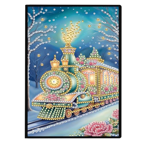 Aodejoy Diamond Painting Notizbuch,Diamond Painting A5 Blank Notizbuch Weihnachten,Bastelset Mädchen,Geburtstag sgeschenk für Mädchen Tagebuch Geschenk-Zug Aodejoy Diamond Painting Notizbuch,Diamond Painting A5 Blank Notizbuch Weihnachten,Bastelset Mädchen,Geburtstag sgeschenk für Mädchen Tagebuch Geschenk-Zug von Aodejoy