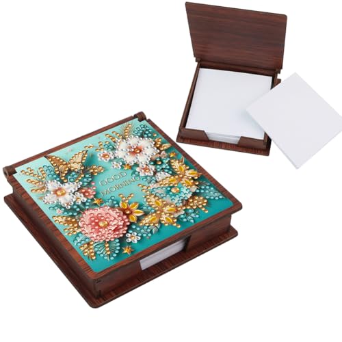Aodejoy Diamond Painting Notizzettel Box,Zettelbox,Mini Zettelkasten,Notizzettel Halter,Haftnotizen Box,Aufbewahrung Organizer für Schreibtisch,Arbeitszimmer,Schreibtisch,Zuhause-Schmetterling von Aodejoy