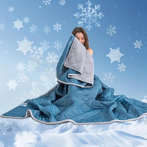 Aodejoy Kühldecke Sommerdecke,Ice Silk Cooling Blanket,Dünne Leicht Kühlfasern doppelseitige Selbstkühlende Decke Sommerkühldecken Atmungsaktive Weiche Wohndecke Reisedecke-Dunkelblau 100x150cm Aodejoy Kühldecke Sommerdecke,Ice Silk Cooling Blanket,Dünne Leicht Kühlfasern doppelseitige Selbstkühlende Decke Sommerkühldecken Atmungsaktive Weiche Wohndecke Reisedecke-Dunkelblau 100x150cm von Aodejoy