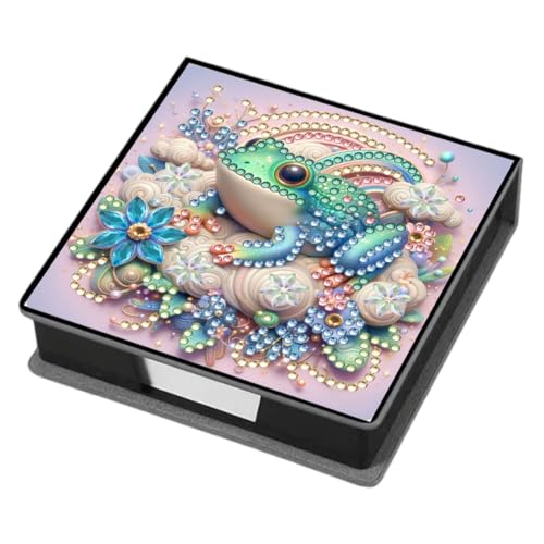Aodejoy Zettelbox PU Leder, Diamond Painting Zettelkasten, Notizzettel Halter eckig für Bürozubehör, Schreibtisch, Schule, Zuhause, Abschlussgeschenk- von Aodejoy