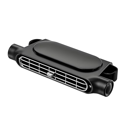 Auto Ventilator Kfz Lüfter Tragbarer USB Autolüfter Electric Car Fan Autositz Kühlventilator Elektroauto Tragbarer Kopfstütze Luftkühler mit 3 Geschwindigkeiten für SUVs Limousinen LKW (Schwarz) von Aodejoy