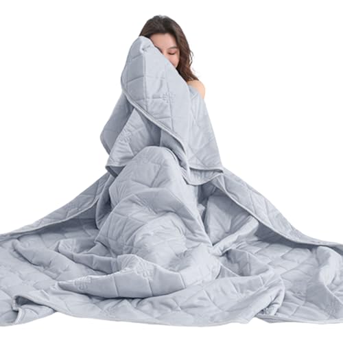 Kühldecke Sommerdecke,Ice Silk Cooling Blanket,Dünne Einfarbige Leicht Kühlfasern doppelseitige Selbstkühlende Decke Sommerkühldecken Atmungsaktive Weiche Wohndecke Reisedecke (Grau, 150x200cm) von Aodejoy