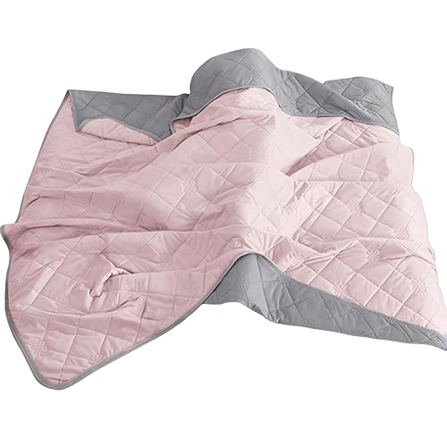Kühldecke Sommerdecke,Ice Silk Cooling Blanket,Dünne Einfarbige Leicht Kühlfasern doppelseitige Selbstkühlende Decke Sommerkühldecken Atmungsaktive Weiche Wohndecke Reisedecke (rosa, 100x150cm) von Aodejoy