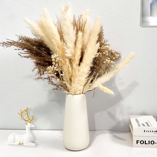 Aoderun Blumenvase Modern Vase Keramikvase Pampasgras mit Vasen Deko (Weiß) von Aoderun