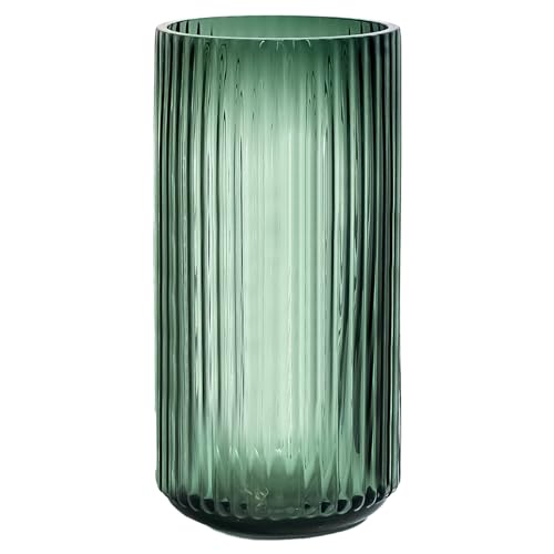 Aoderun Gerippte Glasvase 7.5 Zoll für Wohnzimmer, Esszimmer, Couchtisch, Küche, Büro, Regal - Hochzeit Party Dekor von Aoderun