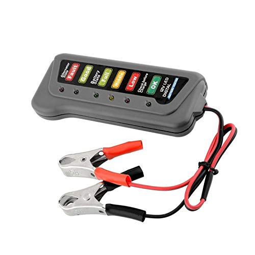 Aofan 12V Auto Batterietester 6 LED Leuchten Digitaler LichtmaschinenTester ，für Auto Motorrad Lichtmaschine Multi Funktionen Tester von Aofan