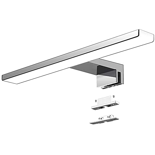 Aogled Led Spiegelleuchte Badezimmer 10W 820LM 40cm 230V 6500K,3-in-1 Bad Spiegellampe,Kein Flimmern Badlampe Wandbeleuchtung Kaltweiß 400mm Bad Spiegelleuchte von Aogled