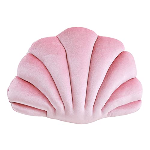 Aoguaro Muschelkissen in Muschelform, Samt, dekoratives Kissen, weiche Plüschfüllung, für Zuhause, Wohnzimmer, Sofa, Schlafzimmer, Auto usw von Aoguaro