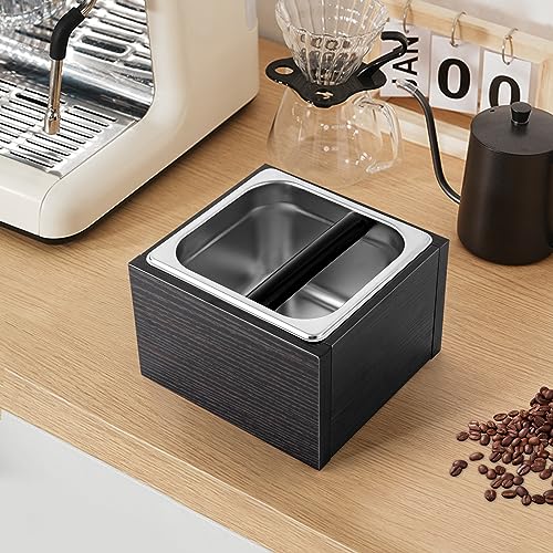 1500ML Klopfbehälter 18.5 x 17.5 x 12.5 cm,Tee-Behälter für Siebträger,Zubehör für Espresso-Kaffeemaschinen, Kaffeesatzbehälter, Abfallbehälter, Abklopfbehälter für Siebträger, Abklopfbehälter von Aohuada