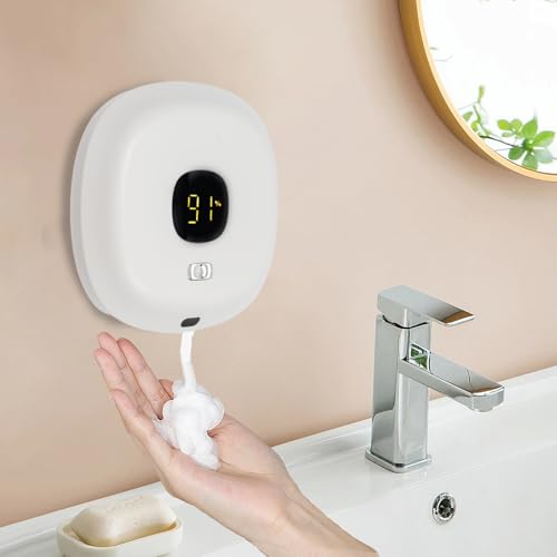 Aohuada Automatischer Seifenspender zur Wandmontage, Schaumstoff, 300 ml, Desinfektionsmittel für die Hände, berührungslos, mit 3-stufiger Einstellung, für Küche, Badezimmer, FHYJMG78978 von Aohuada