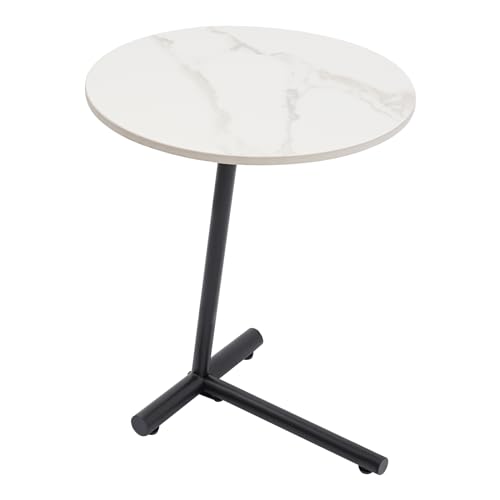 Aohuada Beistelltisch Rund Sofatisch Kaffeetisch Stylischer Kleiner Tisch Rollen Betttisch Laptoptisch Wohnzimmertisch Abstelltisch Für Sofa Bett Mit Metallgestell Wohnzimmer Modernes Design von Aohuada