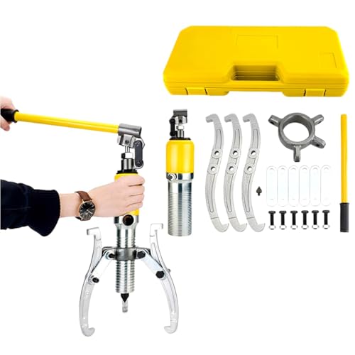 Lagerabzie Hydraulisch Radnabenabzieher Polradabzieher 20T Hydraulik Abzieher Werkzeug 3 Backen Hydraulic Gear/Bearing/Wheel Bearing Puller Parallelabzieher Lagerabzieher Set Hydraulischer Lager von Aohuada