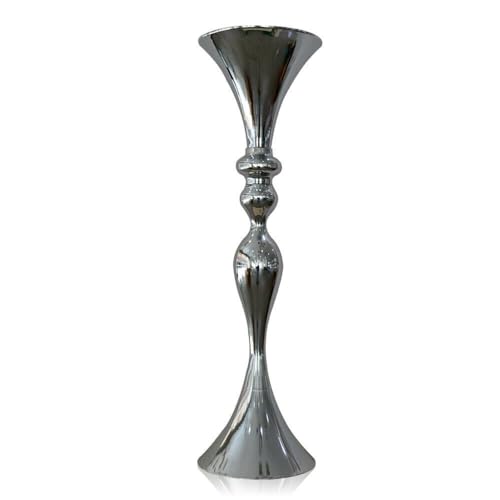 Aohuada Sehr große Bodenvase – 74 cm Höhe Metall hoch Moderne Vase für Wohnzimmer Esszimmer Schlafzimmer Flur Bodenvase für dekorative Zweige, Silber, fdedtgt55 von Aohuada