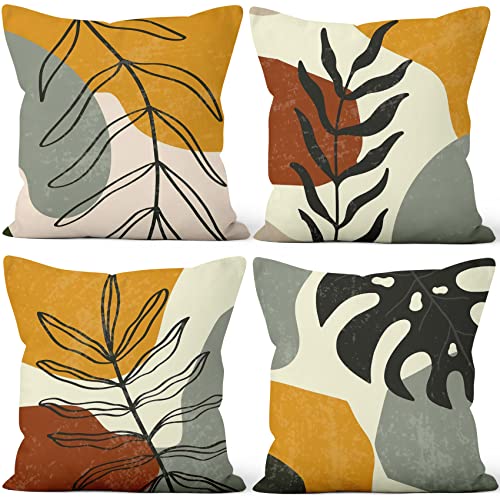 Aoihrraan 40x40cm 4er Set Dekorativ Kissenbezug Orange Weiß Grau Modern Geometrisch Muster Weicher Plüsch Quadratischer Kissenbezug Bauernhaus Wohnzimmer Draussen Balkon Patio Stuhl Garten Sofá Aoihrraan 40x40cm 4er Set Dekorativ Kissenbezug Orange Weiß Grau Modern Geometrisch Muster Weicher Plüsch Quadratischer Kissenbezug Bauernhaus Wohnzimmer Draussen Balkon Patio Stuhl Garten Sofá von Aoihrraan