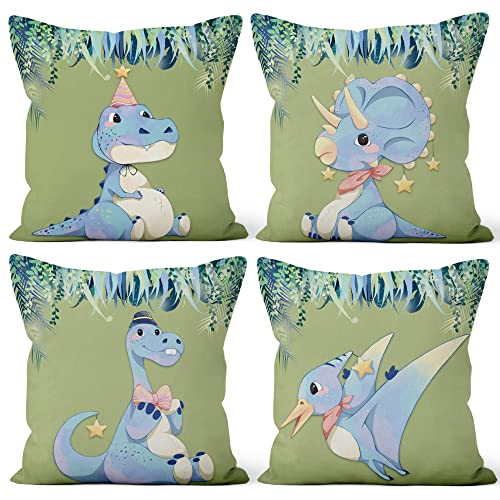 Aoihrraan 40x40cm 4er Set Süß Karikatur Tier Dekorativ Kissenbezug Dinosaur Floral Plant Light Green Weicher Kurzer Plüsch Quadratischer Baby Kissenhüllekinder Party Sofa Schlafzimmer Bett Auto Aoihrraan 40x40cm 4er Set Süß Karikatur Tier Dekorativ Kissenbezug Dinosaur Floral Plant Light Green Weicher Kurzer Plüsch Quadratischer Baby Kissenhüllekinder Party Sofa Schlafzimmer Bett Auto von Aoihrraan