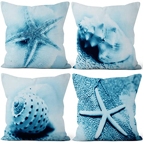 Aoihrraan 51x51cm 4er Set Dekorativ Meer Thema Kissenbezug Seestern Muschel Muscheln Segeln Ozean Drucken Zierkissenbezug Quadratische Couchkissen Dekokissen Schlafzimmer Innen Draussen Sofa Couch Aoihrraan 51x51cm 4er Set Dekorativ Meer Thema Kissenbezug Seestern Muschel Muscheln Segeln Ozean Drucken Zierkissenbezug Quadratische Couchkissen Dekokissen Schlafzimmer Innen Draussen Sofa Couch von Aoihrraan