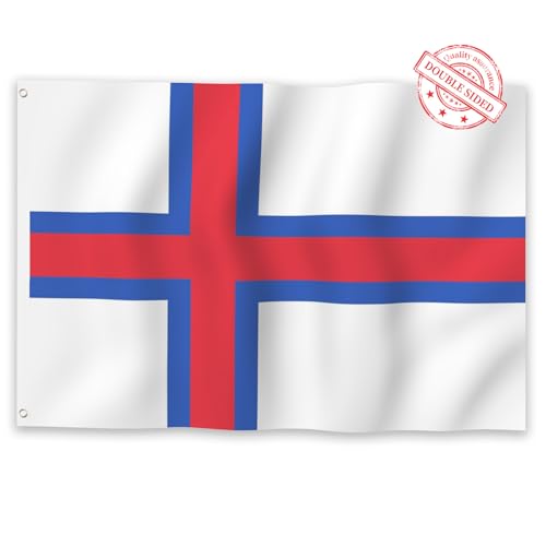 Aoihrraan Färöer Inseln Flagge 90x150cm Doppelseitige Färöer Flaggen Banner Für Outdoor-Feiern Haus Garten Veranda Party Dekoration Fahnen Mit 2 Stabilen Ösen Präzision Maschine Genäht Aoihrraan Färöer Inseln Flagge 90x150cm Doppelseitige Färöer Flaggen Banner Für Outdoor-Feiern Haus Garten Veranda Party Dekoration Fahnen Mit 2 Stabilen Ösen Präzision Maschine Genäht von Aoihrraan