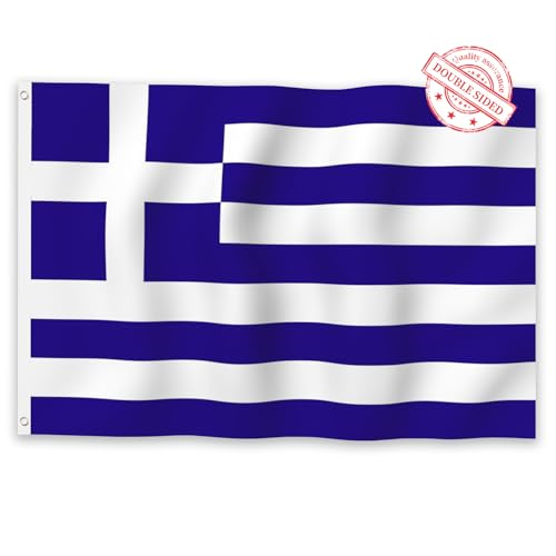 Aoihrraan Griechenland Flagge 60x100cm Doppelseitige Griechische Flaggen Banner Für Outdoor Feiern Haus Garten Veranda Party Dekoration Flaggen Mit 2 Stabilen Ösen Präzision Maschine Genäht Aoihrraan Griechenland Flagge 60x100cm Doppelseitige Griechische Flaggen Banner Für Outdoor Feiern Haus Garten Veranda Party Dekoration Flaggen Mit 2 Stabilen Ösen Präzision Maschine Genäht von Aoihrraan