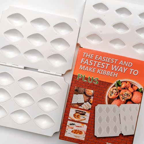 Aoipend Kibbeh Rolls Maker Form Fleischbällchen Form Prozessor Manuelle Hackbraten Maker Presse Werkzeug DIY Upgrade 9 Gitter 7 cm große Größe hausgemachte Fleischmaschine Küchenzubehör von Aoipend