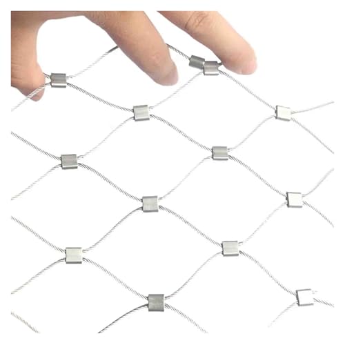 Aoisavch Maschenweite 5 cm, Edelstahlnetz, gewebtes Seilnetz, for Schutz des Gartens (0.8x20m/2.6x65.6ft) von Aoisavch