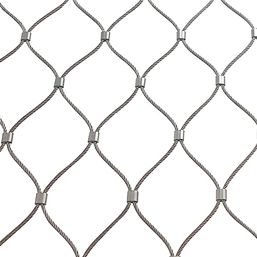 Aoisavch Stainless Steel Animal Fence, Maschenweite 5 cm, 304-Edelstahlnetz, Durchmesser 2mm dick, Treppenschutzzaunnetz (Color : 5cm, Size : 2.5x4m) von Aoisavch